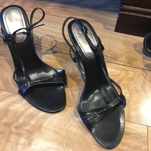 Nine West strappy black heels